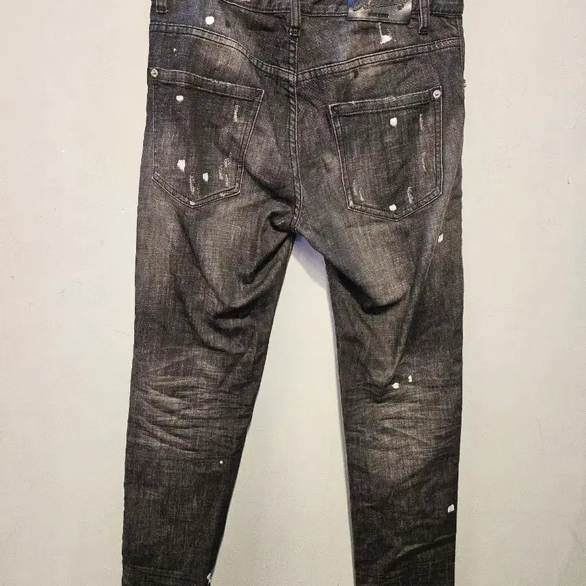 [BUNJANG] DSQUARED2 Damage Washing Black Skinny Jeans / 디스퀘어드 데미지 워싱 블랙 스키니진
