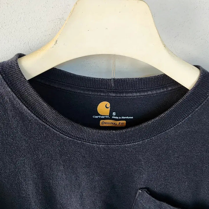 [BUNJANG] Carhartt Navy Pocket Long Sleeve T-Shirt / 칼하트 포켓 긴팔 티셔츠 네이비