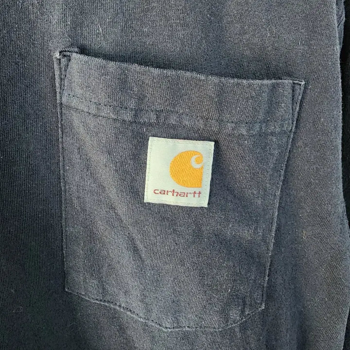 [BUNJANG] Carhartt Navy Pocket Long Sleeve T-Shirt / 칼하트 포켓 긴팔 티셔츠 네이비