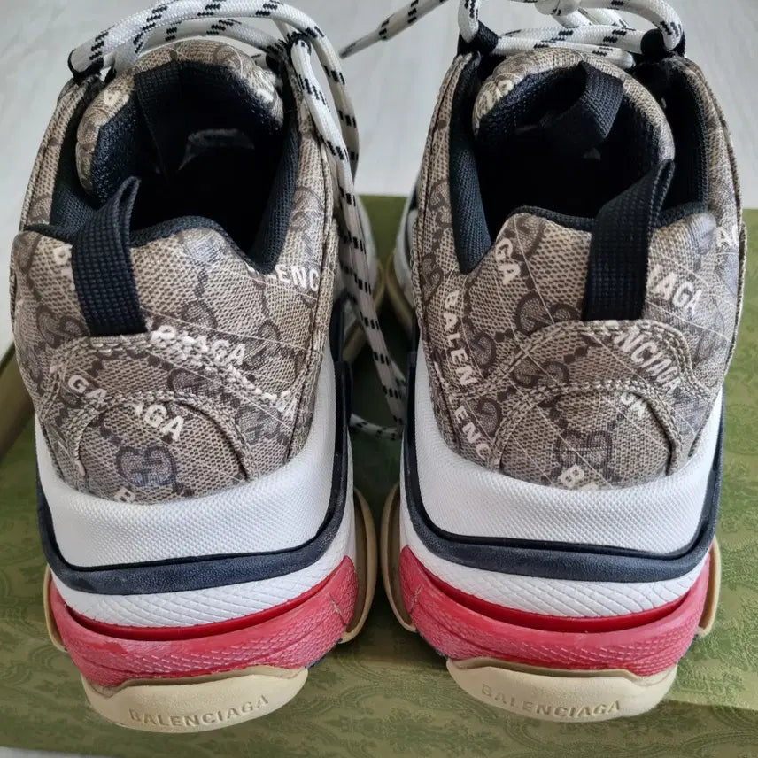 [BUNJANG] Balenciaga x Gucci Hacker Triple S Sneakers Size 40 / 새상품급 발렌시아가 구찌 해커 트리플s 스니커즈 40사이즈