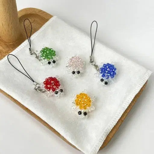 [BUNJANG] Green Turtle Bead Keychain / 거북이 비즈 키링