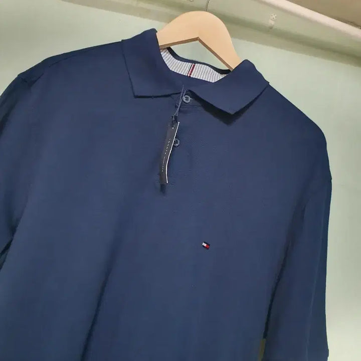 [BUNJANG] Tommy Hilfiger Navy Short Sleeve Polo Shirt XL / 새상품 타미힐피거 반팔 카라티 110