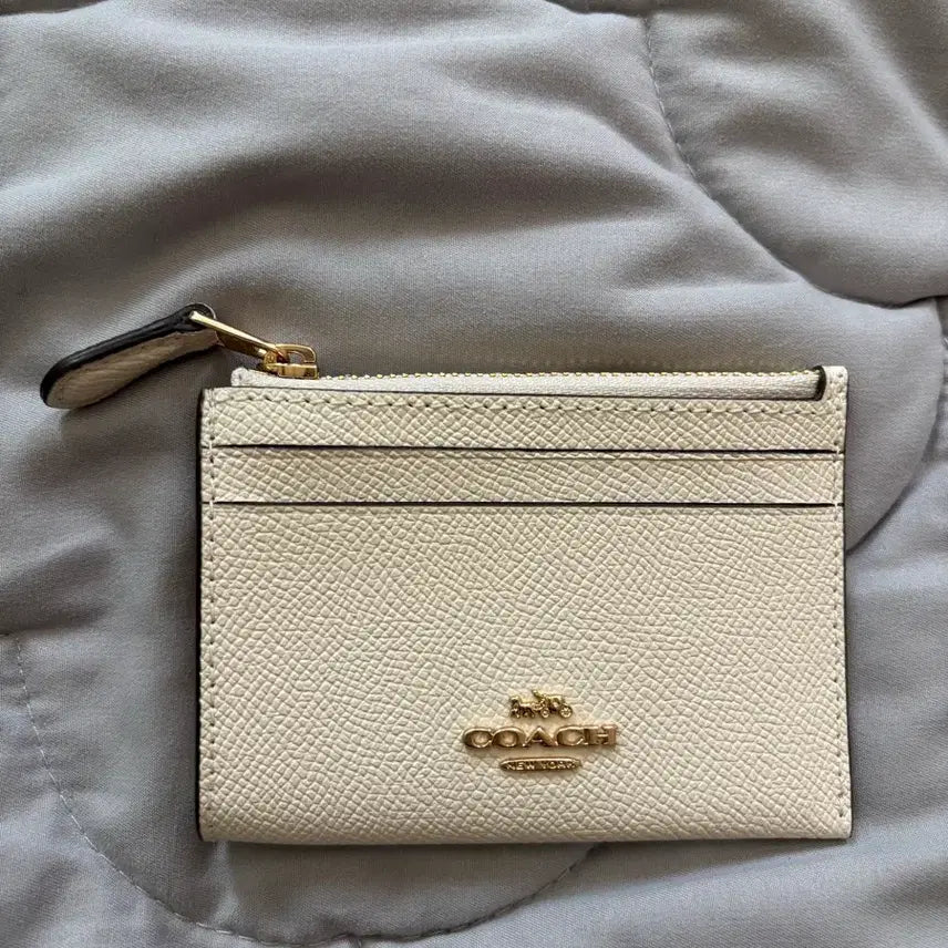 [BUNJANG] Coach Ivory Card Wallet with Zipper Pocket / 정품 코치 카드지갑 아이보리 + 지퍼포켓 새상품