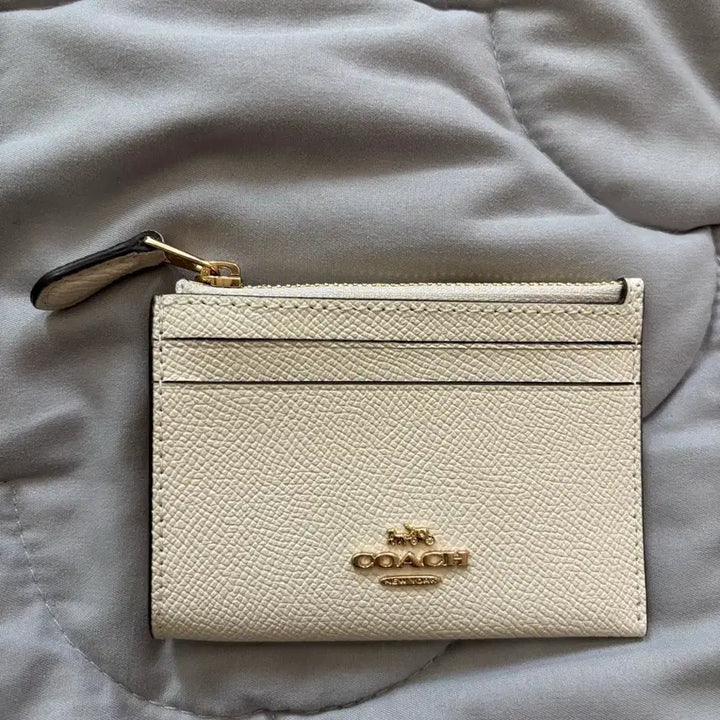 [BUNJANG] Coach Ivory Card Wallet with Zipper Pocket / 정품 코치 카드지갑 아이보리 + 지퍼포켓 새상품