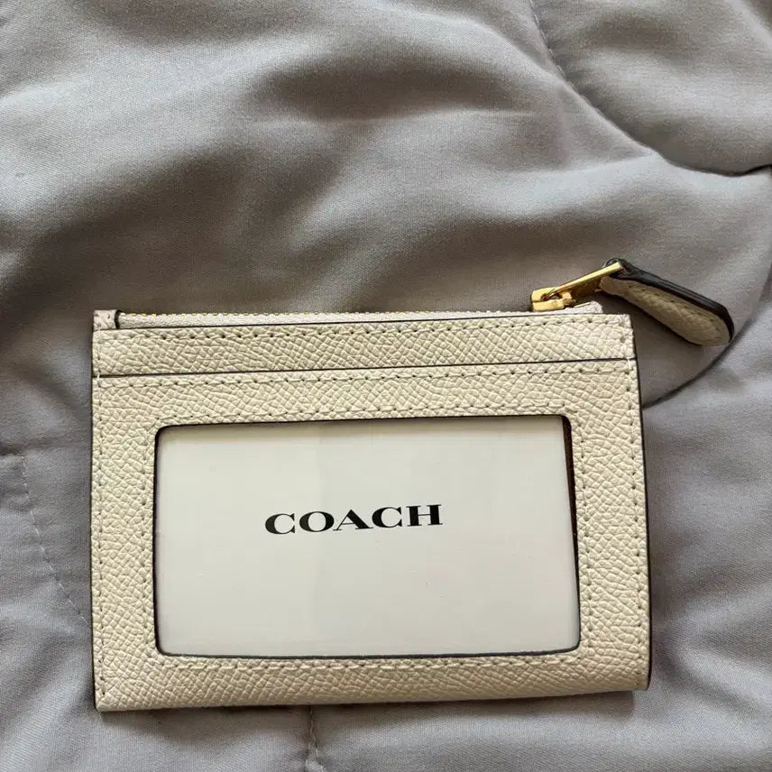 [BUNJANG] Coach Ivory Card Wallet with Zipper Pocket / 정품 코치 카드지갑 아이보리 + 지퍼포켓 새상품