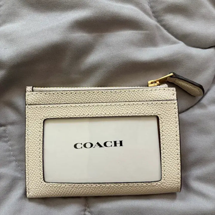 [BUNJANG] Coach Ivory Card Wallet with Zipper Pocket / 정품 코치 카드지갑 아이보리 + 지퍼포켓 새상품