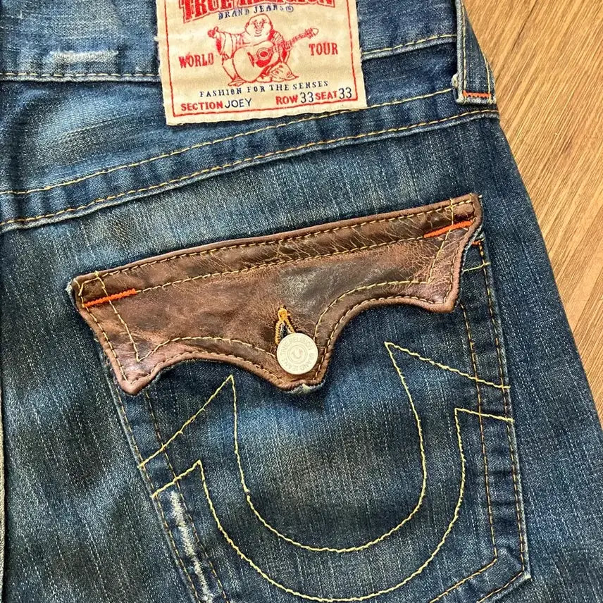 [BUNJANG] True Religion N200 Bootcut Denim Pants Leather / N200 트루릴리전 부츠컷 데님팬츠 레더
