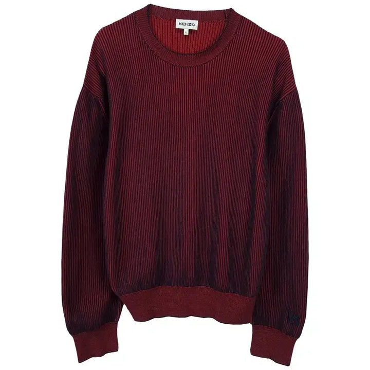 [BUNJANG] Kenzo Red Black Stripe Loose Fit Knit XL / 겐조 레드 블랙 스트라이프 루즈핏 니트 P01657