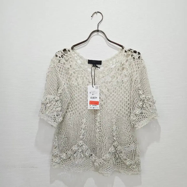 [BUNJANG] ZARA Crochet Knit Top S New / 자라 ZARA 크로셰 니트 S 새상품