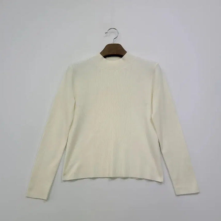 [BUNJANG] It MICHAA Ivory Ribbed Mock Neck Knit - Size 55 / 잇미샤 아이보리 골지 반목 니트/55/앨리스/1285