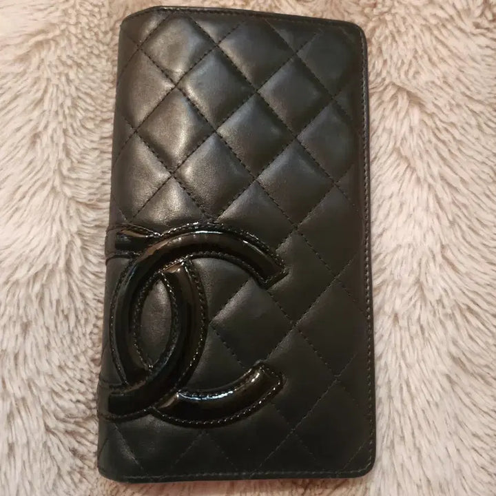 [BUNJANG] Chanel Cambon Quilted Long Wallet Black / 샤넬 캄봉 장지갑 블랙 퀼팅