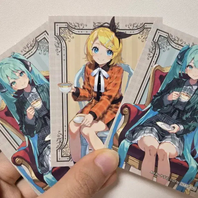 [BUNJANG] Vocaloid x Afternoon Tea Ani-Art Special Edition Sticker Set / 보컬로이드 체크무늬 애프터눈티 애니메이트 특전 스티커 세트