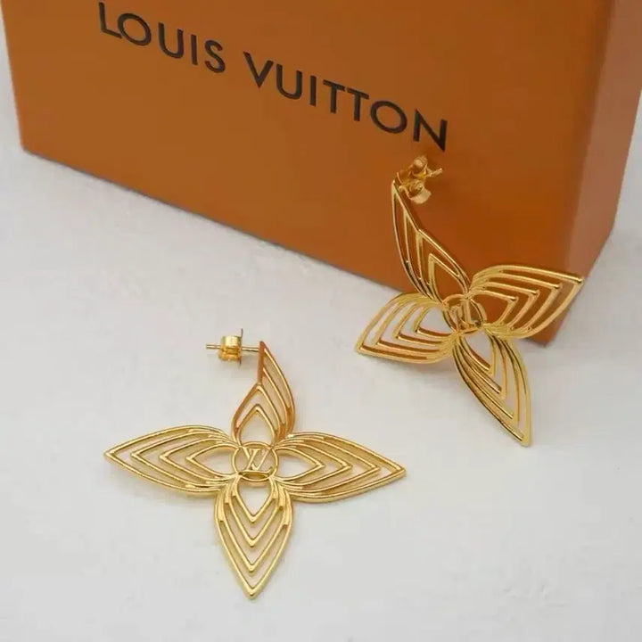 [BUNJANG] Louis Vuitton Flower Gold Earrings / 루이비통 플라워 골드 귀걸이