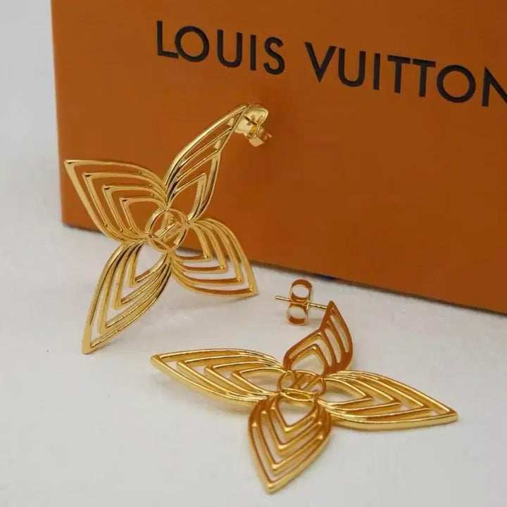 [BUNJANG] Louis Vuitton Flower Gold Earrings / 루이비통 플라워 골드 귀걸이