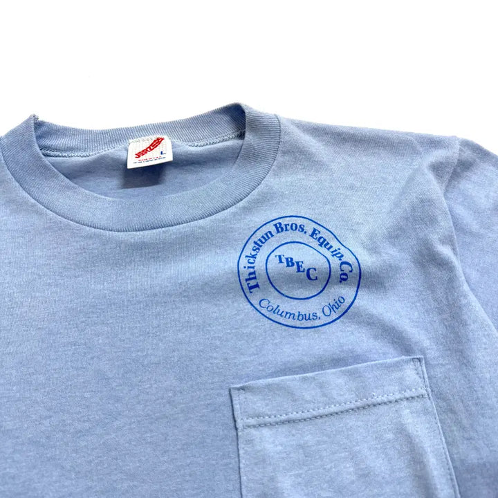 [BUNJANG] Jerzees Single Stitch Pocket T-Shirt Sky Blue Mens L / 저지스 싱글스티치 포켓 티셔츠