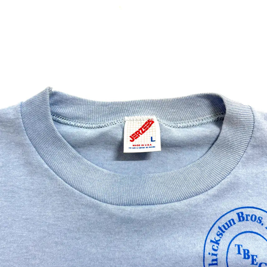 [BUNJANG] Jerzees Single Stitch Pocket T-Shirt Sky Blue Mens L / 저지스 싱글스티치 포켓 티셔츠