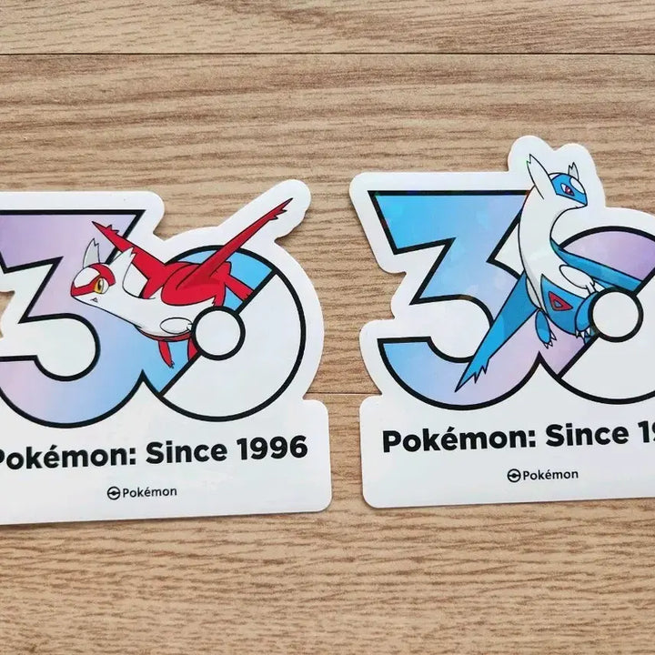 [BUNJANG] Pokemon 30th Anniversary Logo Sticker Latias Latios Bundle Set / 포켓몬 30주년 로고 스티커 라티아스, 라티오스 일괄