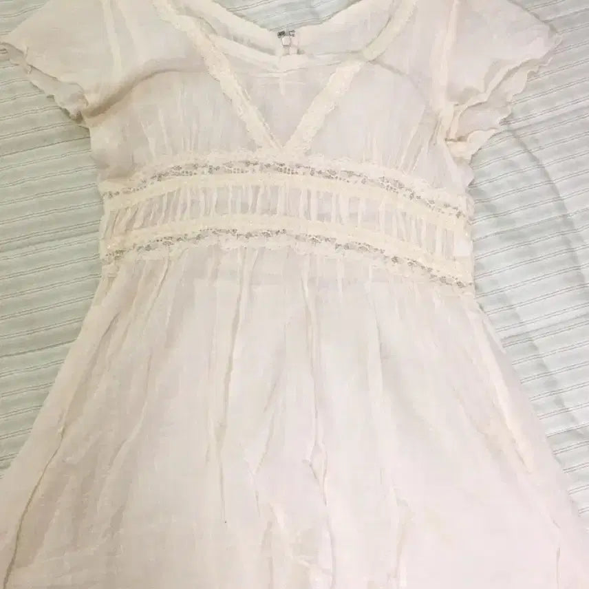 [BUNJANG] Kamé Vintage Lace Mini Dress / 카메빈티지 레이스 원피스 일본 빈티지
