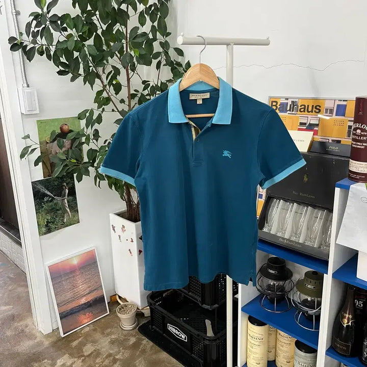 [BUNJANG] Burberry Pique Short Sleeve Collar T-Shirt M / 버버리 피케 반팔 칼라 티셔츠 M