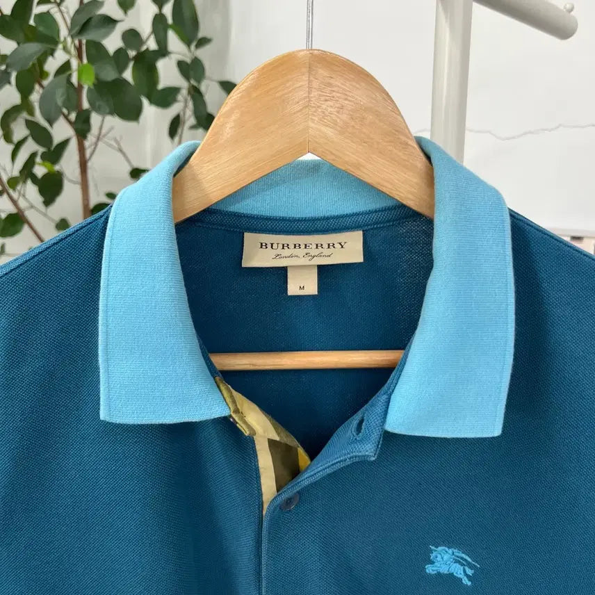 [BUNJANG] Burberry Pique Short Sleeve Collar T-Shirt M / 버버리 피케 반팔 칼라 티셔츠 M