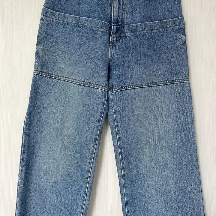 [BUNJANG] Pocket Point 8-Length Wide Denim / 포켓포인트 8부 와이드 데님