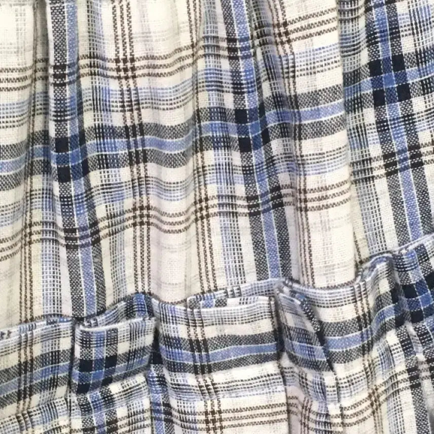 [BUNJANG] Kamet Vintage Check Blue Long Skirt / 카메빈티지 체크 블루 롱스커트 일본 빈티지