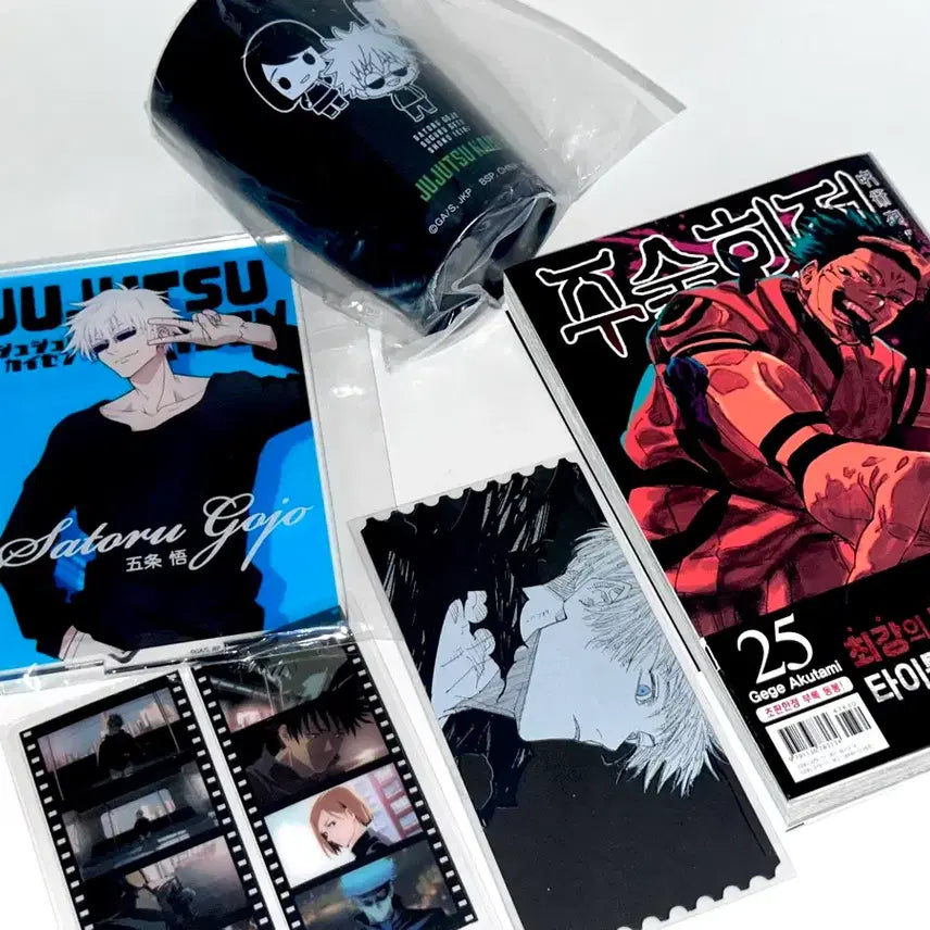 [BUNJANG] Jujutsu Kaisen Gojo Satoru "Shoulder Bump" Acrylic Stand &amp; Ensky Glitter Acrylic Stand Bundle / 주술회전 회옥옥절 고죠 사토루 아크릴 엔스카이 마파 쿠지 어깨쿵 일괄