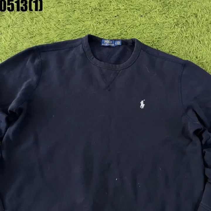 [BUNJANG] Polo Ralph Lauren Navy Sweatshirt (M/L) / 폴로 랄프로렌 네이비 맨투맨 M 실측 L