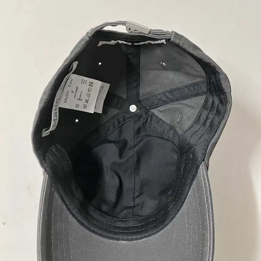 [BUNJANG] Matin Kim Logo Ball Cap Grey / 마뗑킴 로고 볼캡 그레이