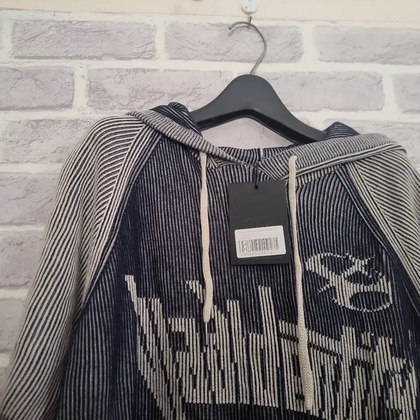[BUNJANG] DIMITRI BLACK Striped Hoodie Knit Size 2 / 디미트리블랙 후드니트2싸이즈/새옷/알뜰한여우