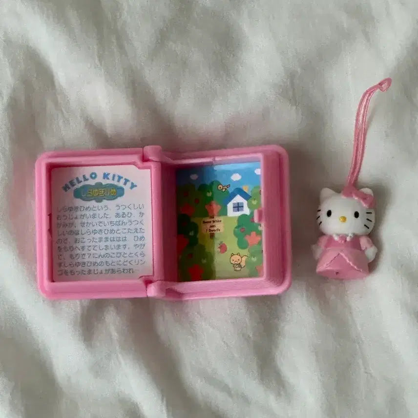 [BUNJANG] Vintage Hello Kitty Fairy Tale Book Charm Strap Figure / (하자확인) 고전키티 희귀매물 동화책 키링 스트랩 피규어