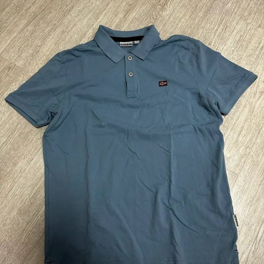 [BUNJANG] Napapijri Blue Short Sleeve Polo Shirt / 나파피리 블루 반팔 폴로티