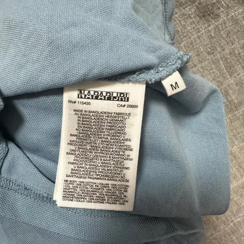 [BUNJANG] Napapijri Blue Short Sleeve Polo Shirt / 나파피리 블루 반팔 폴로티