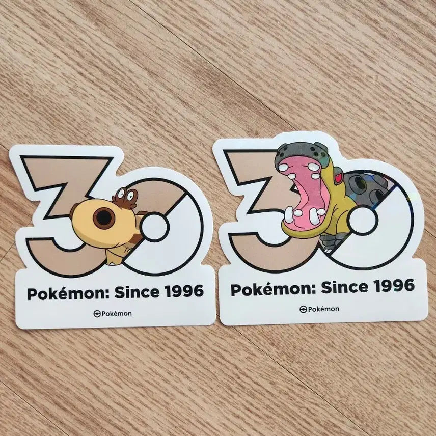 [BUNJANG] Pokemon 30th Anniversary Logo Stickers - Hippopotas Evolution Evolution Line Bundle Set / 포켓몬 30주년 로고 스티커 히포포타스 진화체 일괄