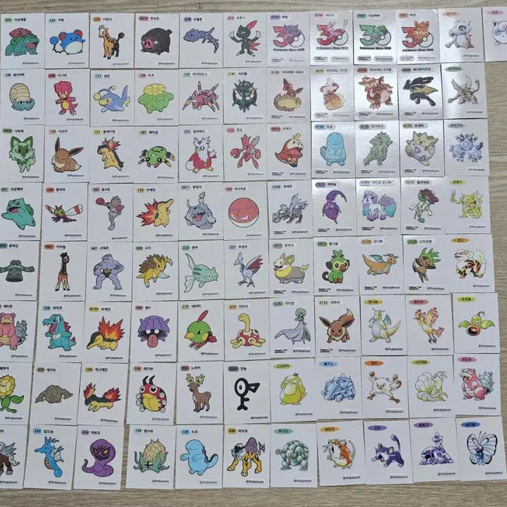[BUNJANG] Pokemon Stickers 30th Anniversary &amp; 1996 Version Sticker Bundle Set (93 pcs) / 마지막가격하락포켓몬띠부씰&amp;30주년기념띠부씰&amp;1996년버전포켓몬띠부씰