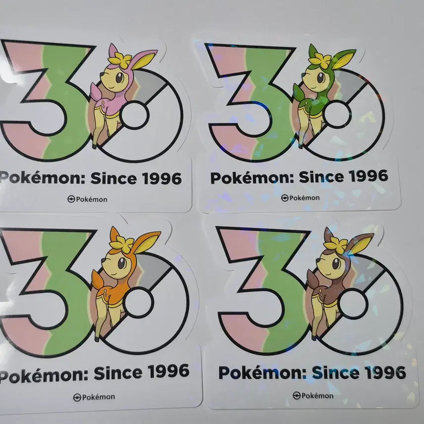 [BUNJANG] Pokemon 30th Anniversary Logo Sticker - Seasonal (Spring/Summer/Autumn/Winter) / 포켓몬 30주년 로고스티커 - 사철록 (봄/여름/가을/겨울)