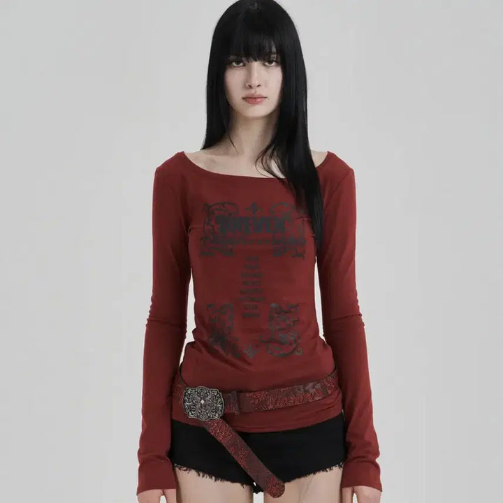 [BUNJANG] ILI O RED Long Sleeve T-Shirt / 일리오 래드 롱슬리브 티셔츠