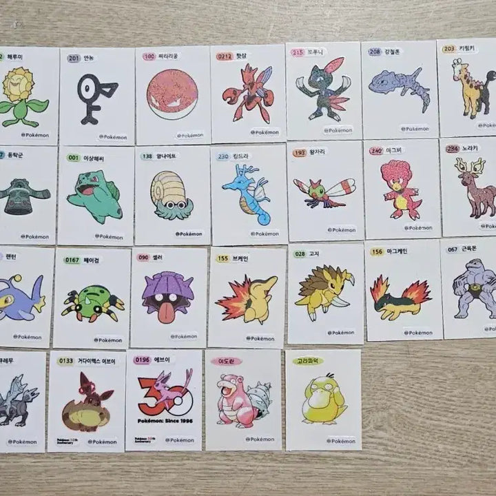 [BUNJANG] Pokemon Stickers &amp; 30th Anniversary Stickers &amp; 1996 Stickers Bundle Set / 포켓몬띠부씰&amp;30주년띠부씰&amp;1996년띠부씰 (일괄)