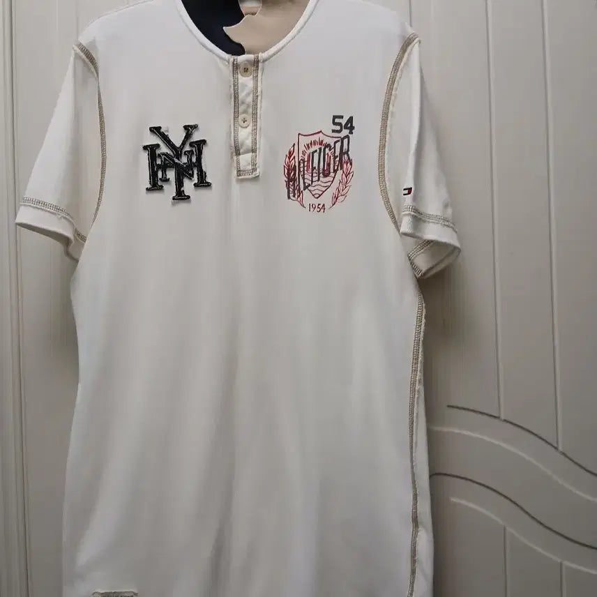 [BUNJANG] Tommy Hilfiger Ivory Short Sleeve Polo T-Shirt / 타미힐피거 반팔 카라 티셔츠
