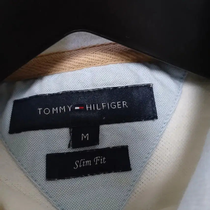 [BUNJANG] Tommy Hilfiger Ivory Short Sleeve Polo T-Shirt / 타미힐피거 반팔 카라 티셔츠