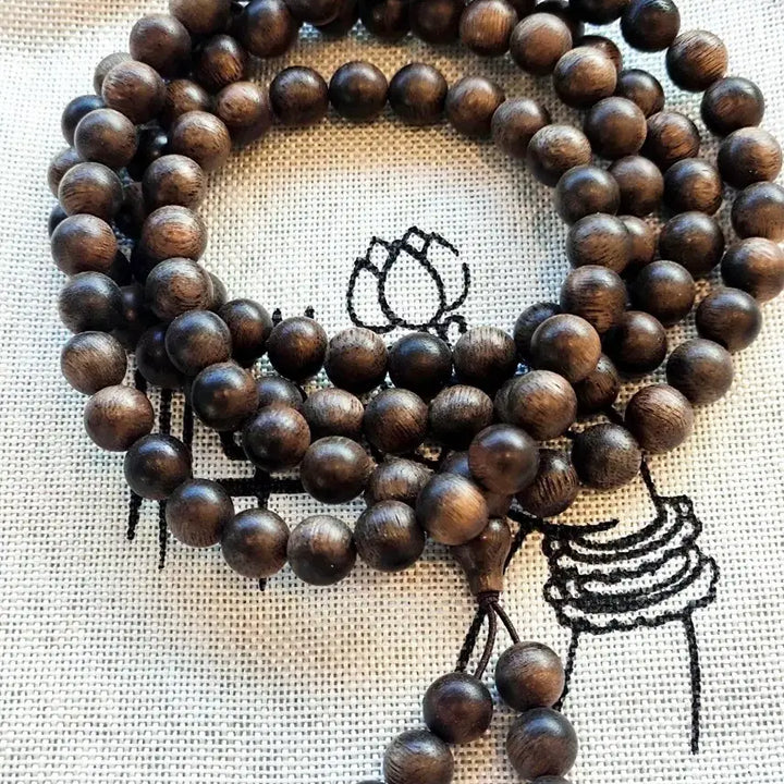 [BUNJANG] Vietnamese Agarwood (Kinam) 108 Beads Bracelet / 최고급  베트남 침수급 냐짱 키남 침향  108주8mm고급 20주