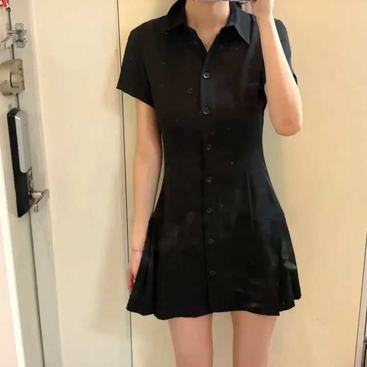 [BUNJANG] From Theones Hineek Mini Collar Dress Black / XS 자라 미니 카라 검정 원피스 하객룩 프롬데이원 히니크