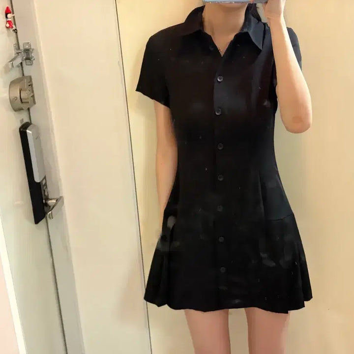 [BUNJANG] From Theones Hineek Mini Collar Dress Black / XS 자라 미니 카라 검정 원피스 하객룩 프롬데이원 히니크
