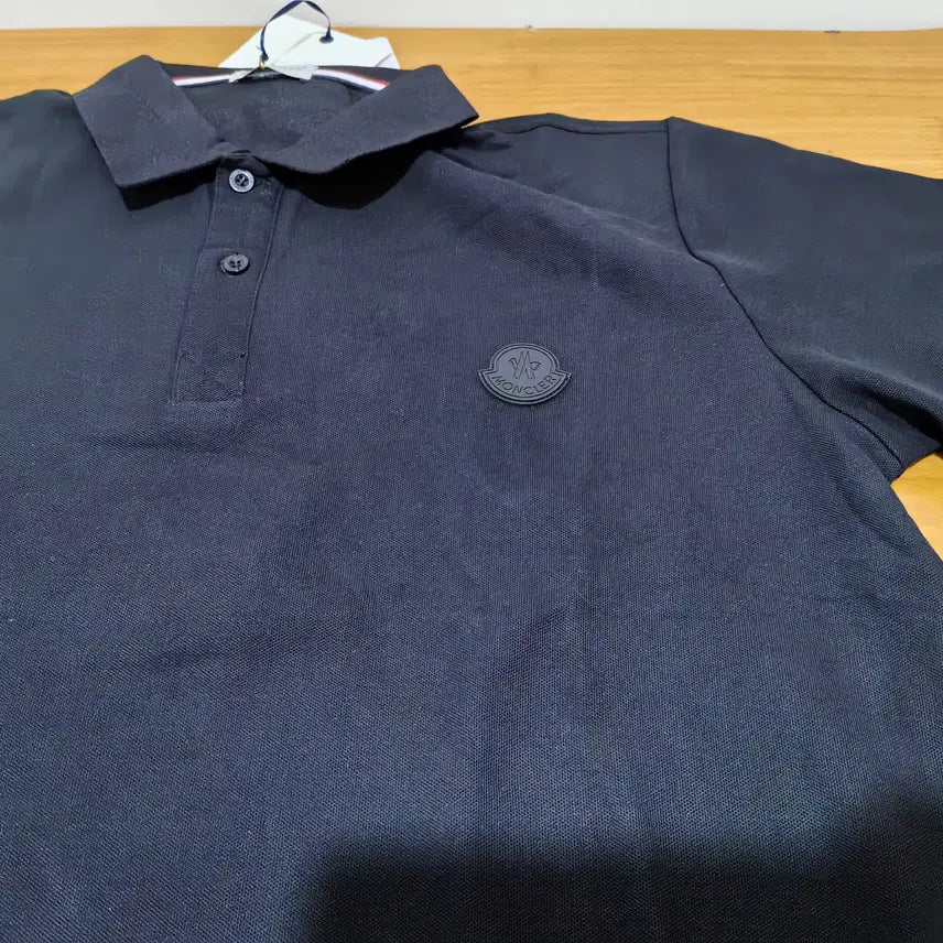 [BUNJANG] Moncler Polo T-Shirt Black Logo XL / 몽클레어 반팔티셔츠 폴로 블랙 와팬로고 XL사이즈