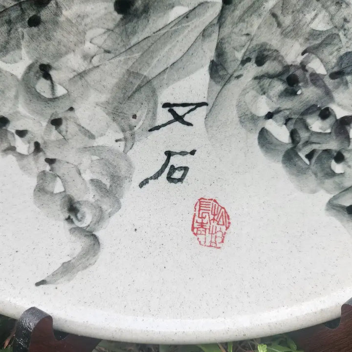 [BUNJANG] Yi Ho-rok Porcelain Plate with Grape Design (Large) / 도평 이후락 포도문백자접시 대반