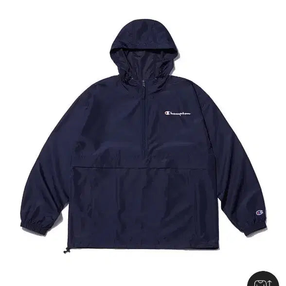 [BUNJANG] Champion Packable Anorak Windbreaker Navy / 챔피온 패커블 아노락 바람막이 네이비