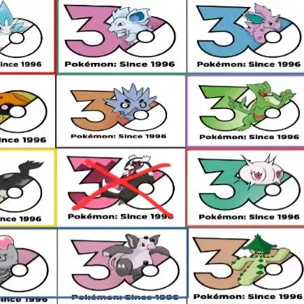 [BUNJANG] Pokemon 30th Anniversary Stickers / 포켓몬 30주년 기념 스티커