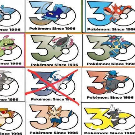 [BUNJANG] Pokemon 30th Anniversary Stickers / 포켓몬 30주년 기념 스티커