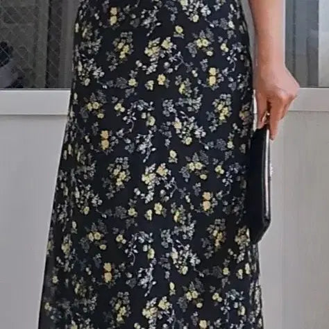 [BUNJANG] Amy Company Flower Chiffon Long Dress / amy company 플라워 쉬폰 롱원피스