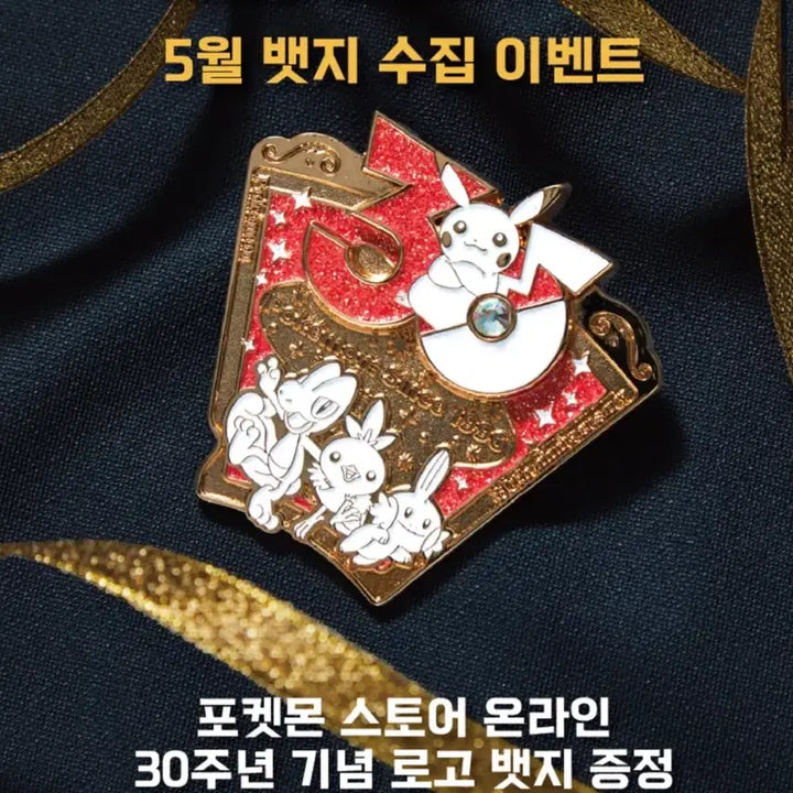 [BUNJANG] Pokemon 30th Anniversary May Limited Edition Badge / 포켓몬 30주년 뱃지 5월